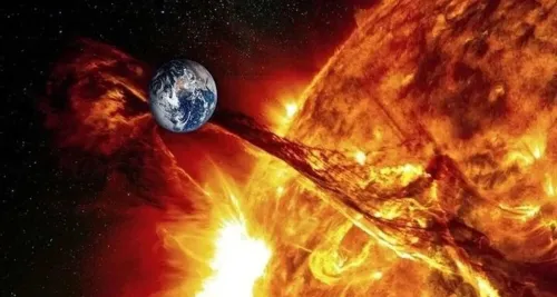 انفجار در خورشید، زلزله در زمین