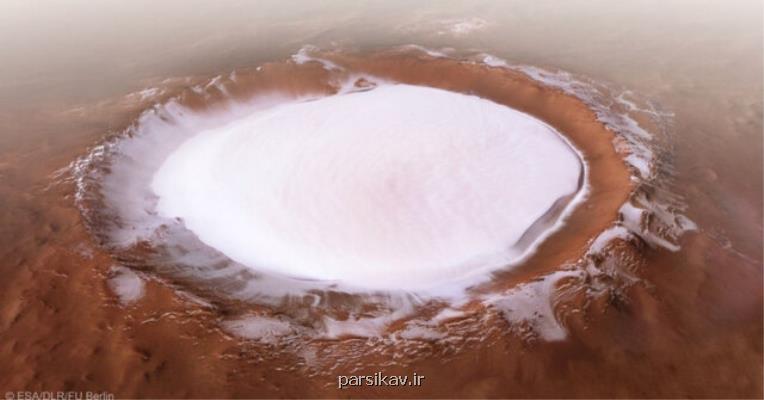 تصویر كارت پستالی مریخ برای تعطیلات زمستانی